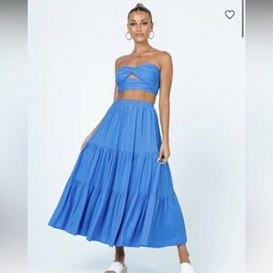 Princess Polly Vibrant Blue Midi Skirt